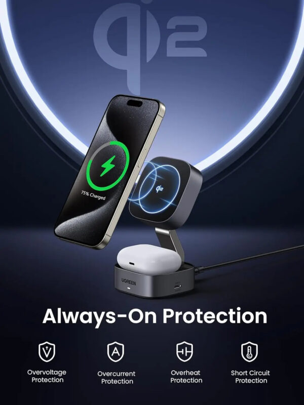 Ugreen 2 in 1 Magnetic Wireless Charger